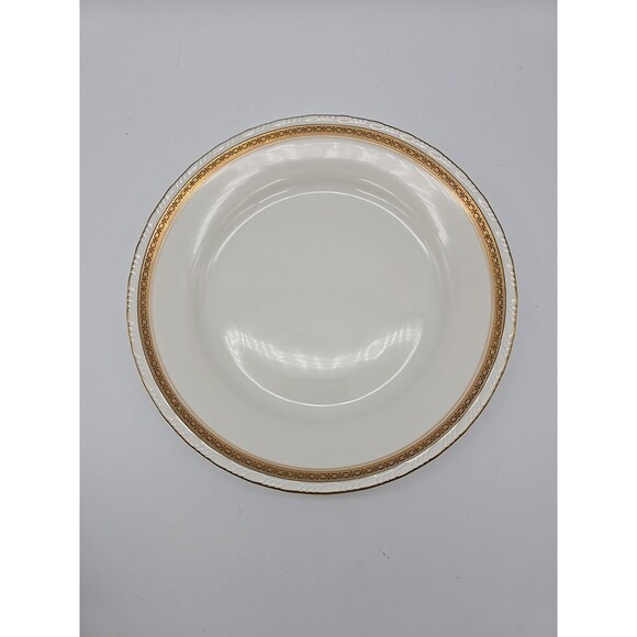 Rorstrand Sweden Porcelain #522 Scalloped Salad Plate Gold Ribbon Pattern - Picture 1 of 7